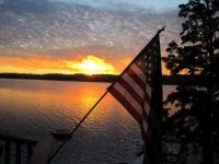 Flag at Sunset