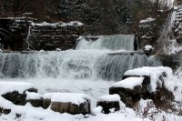 Outlet Falls In Winter
